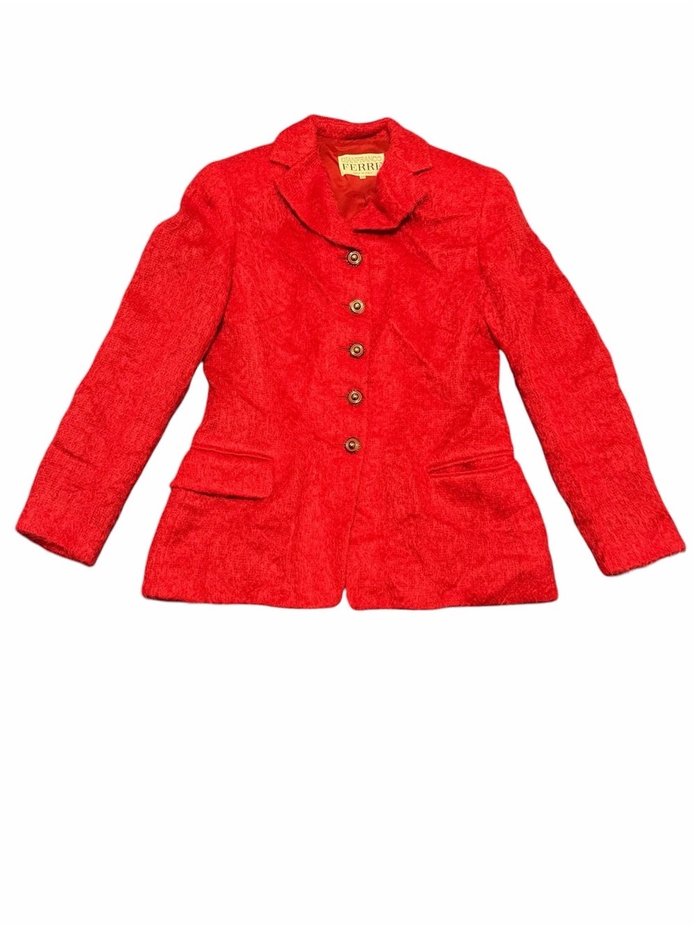 Gianfranco Ferré Red Tailored Wool Blazer, size 42, excellent condition